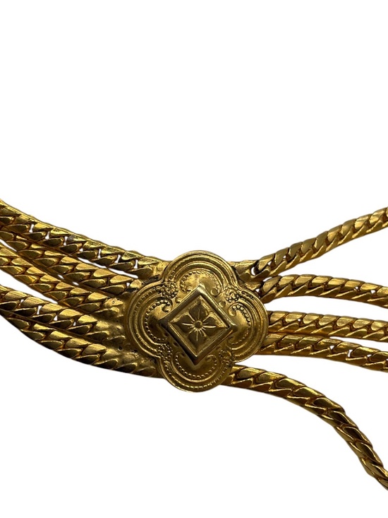 CHRISTIAN DIOR RARE VINTAGE GOLD METAL MULTI STRAND CHAIN BELT main image 5